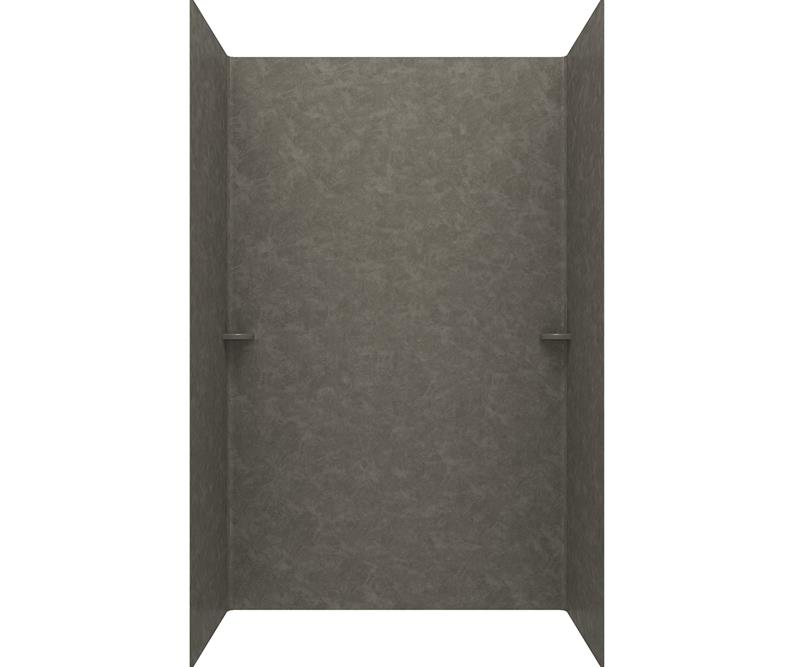 Smooth 3-Panel Tub Wall Kit 60x30x60" in Charcoal Gray